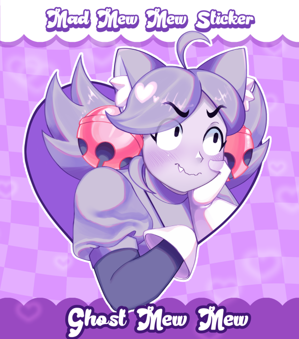 Pink / Mad Mew Mew (Ghost) Sticker