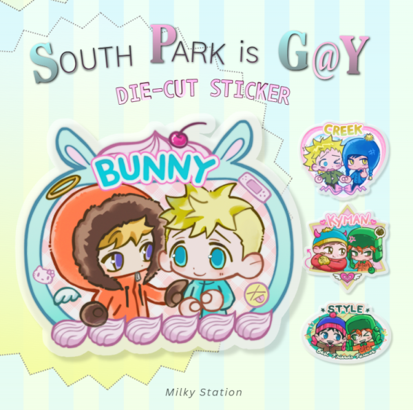 South Park BUNNY - Clear PET Vinyl Die Cut Sticker