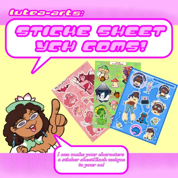 Custom ych sticker sheets!