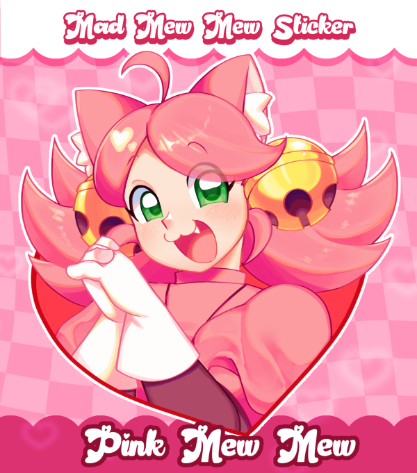 Pink / Mad Mew Mew Sticker