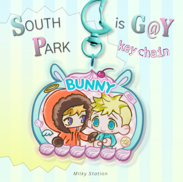 South Park BUNNY - Colored Edge Acrylic Keychains