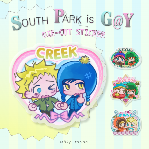 South Park CREEK - Clear PET Vinyl Die Cut Stickers