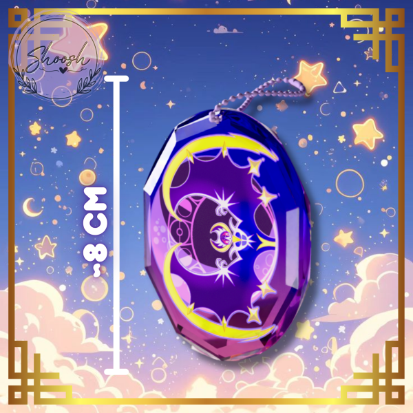 Lunala Gemstone Thick Acrylic Block Keychains - Tanabata Pokestar Festival