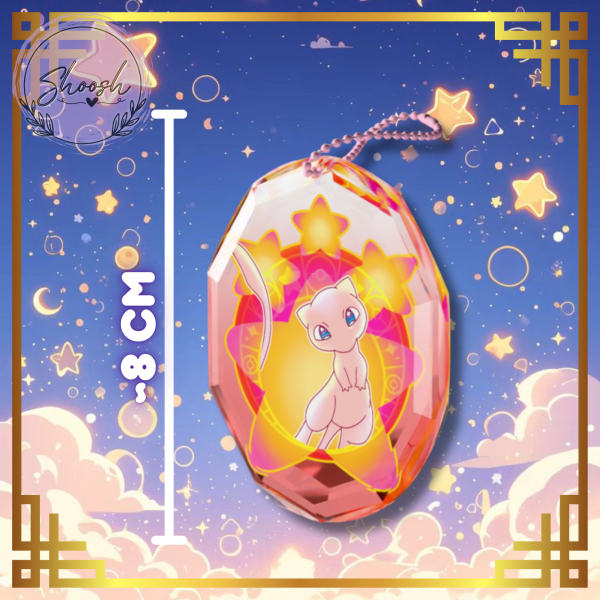 Mew Gemstone Thick Acrylic Block Keychains - Tanabata Pokestar Festival