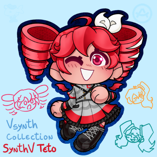 Kasane Teto SynthV Sticker - 8.5cm