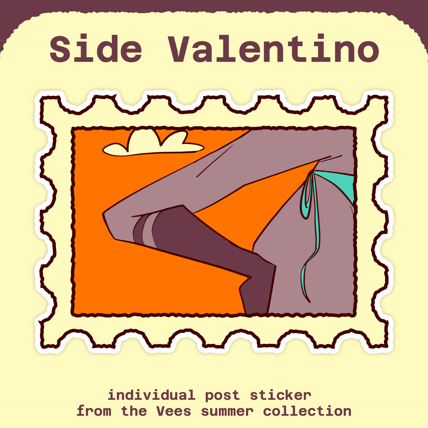 Side Valentino - Vees Summer Post Sticker