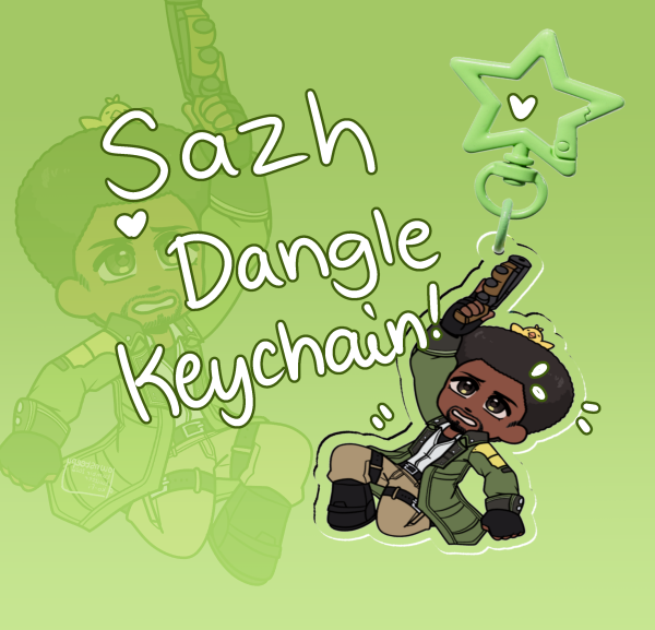 [Final Fantasy XIII] dangly sazh - Clear Acrylic Keychain