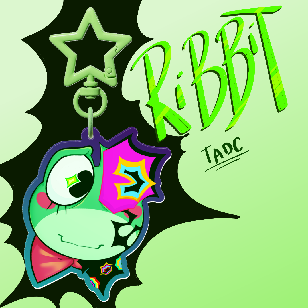 Ribbit abstracted Acrylic Keychains