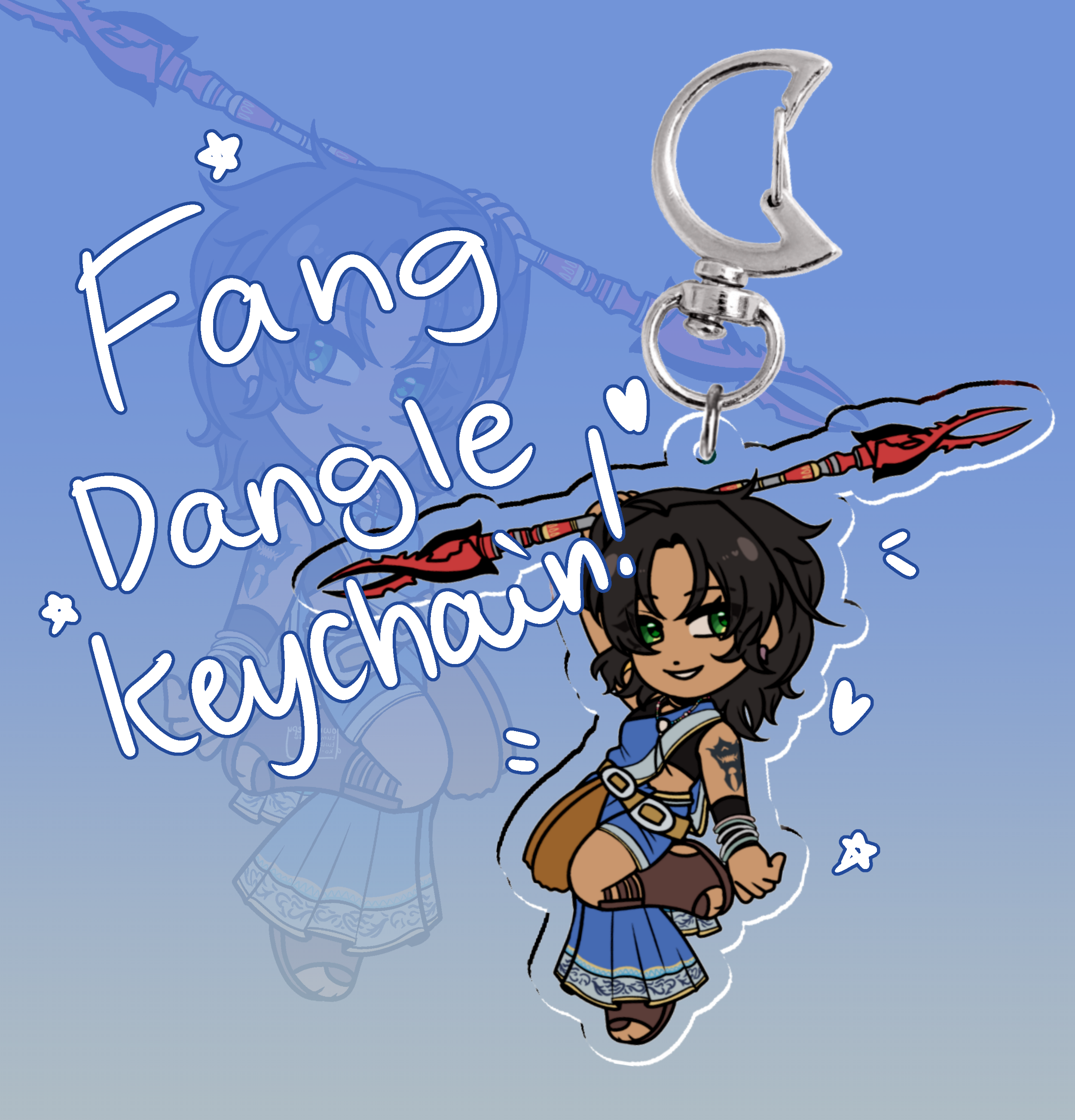 [Final Fantasy XIII] dangly fang - Clear Acrylic Keychain