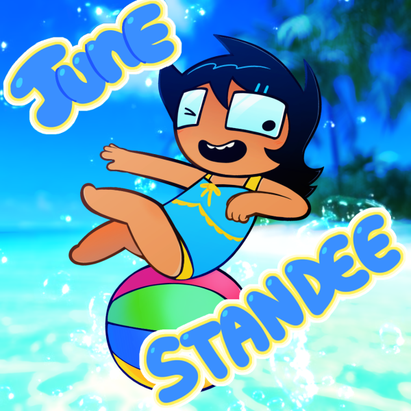 June Egbert Beach Ball Standee