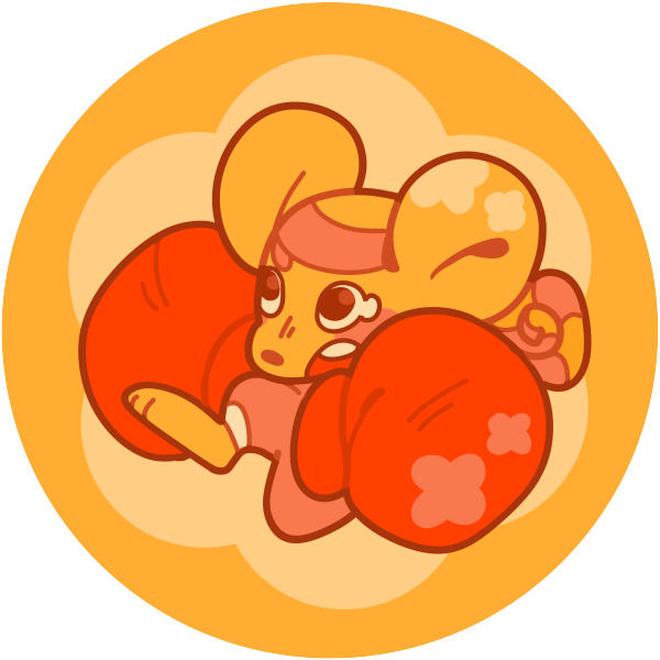 Orange Round Badge