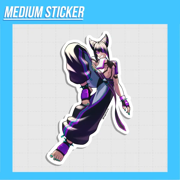 Juri Han Street Fighter 6 Medium Sticker