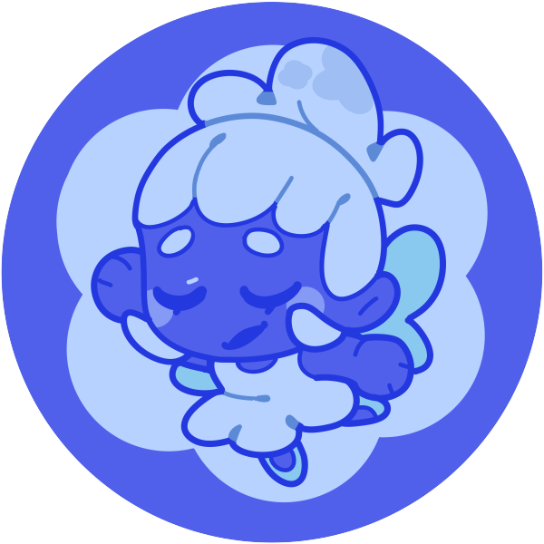Blue Round Badge
