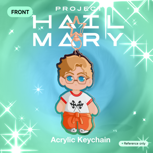 Ryland Grace Prjoect Hail MaryColored Edge Acrylic Keychain