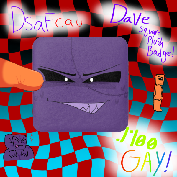 Dsafc Dave Square Plush Badges