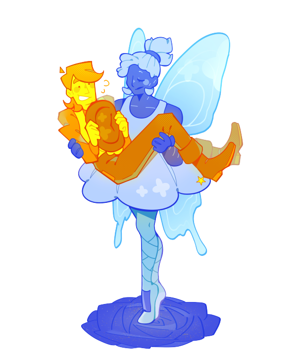 Blue & Yellow Acrylic Standee