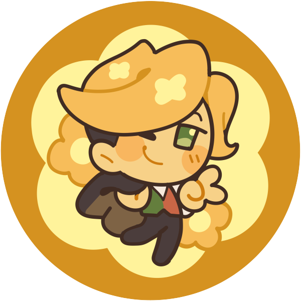 Flowery Round Badge