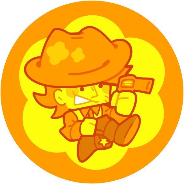 Yellow Round Badge