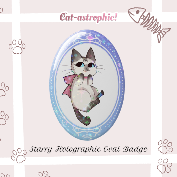 Cat-astrophic! - Meimei Oval Badges