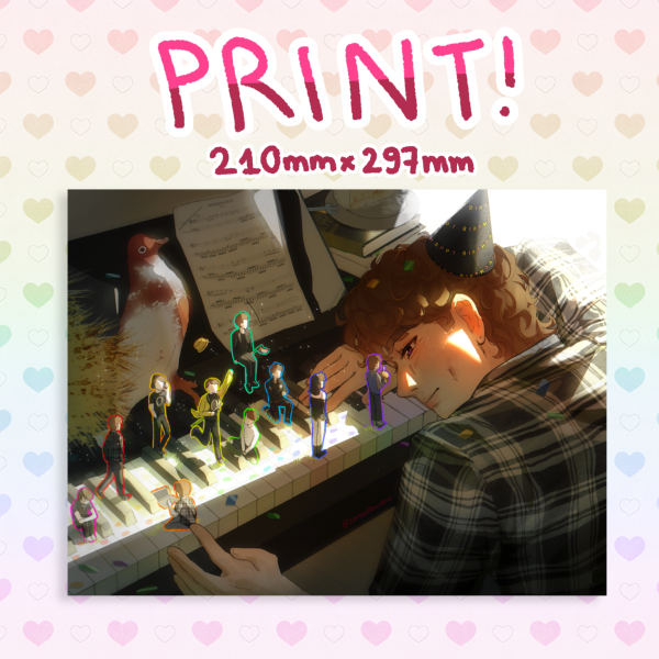 [PRINT] Dan Birthday Piano A4 Print