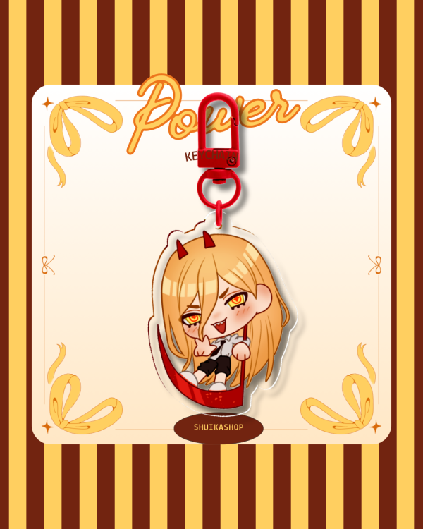 POWER CSM CHAINSAW MAN Clear Acrylic Keychains