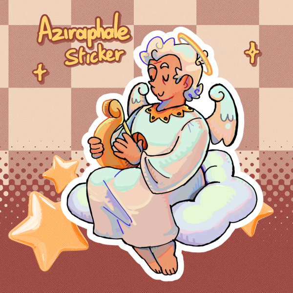 Aziraphale Cloud Sticker