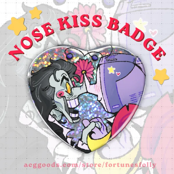 Spamtenna Nose Kiss - Heart Badge