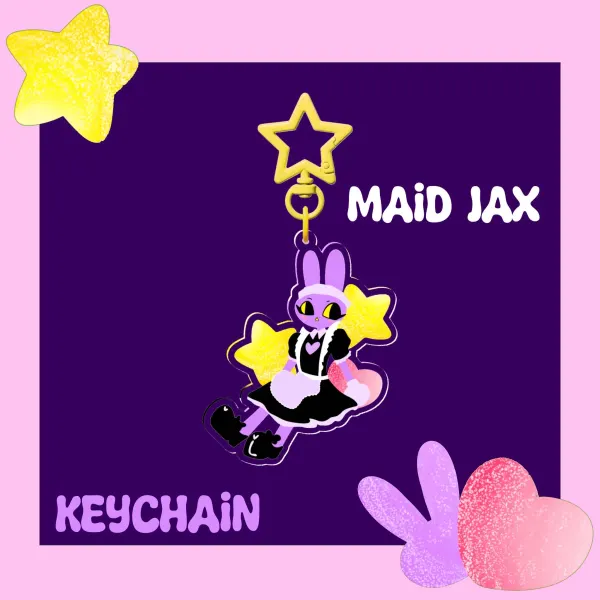 Maid Jax gummy digital circus Clear Acrylic Keychains