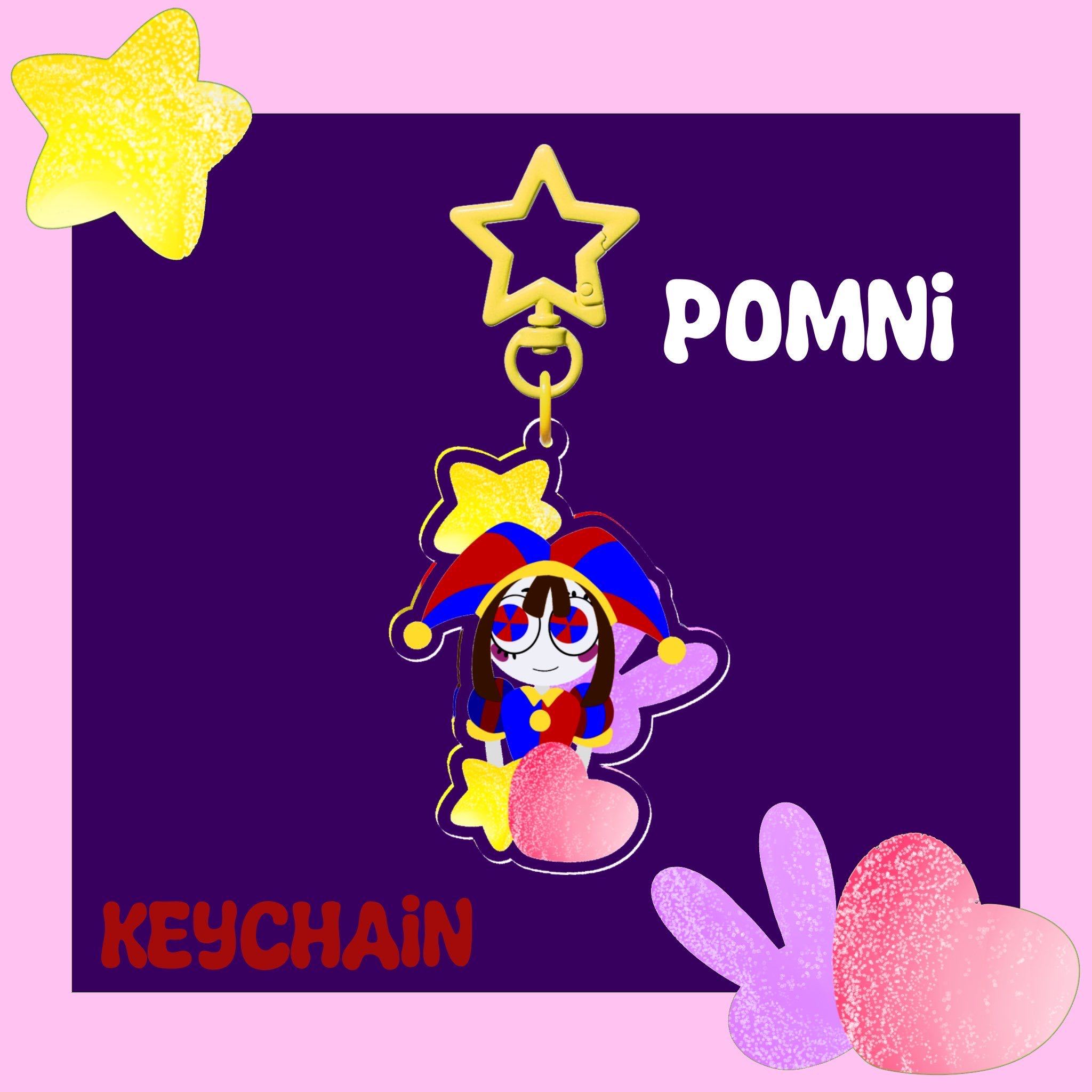 Pomni gummy digital circus Clear Acrylic Keychains