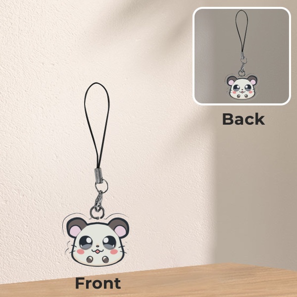 Panda Clear Acrylic phone charm