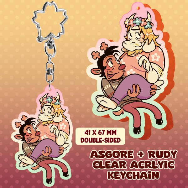 Asgore and Rudy Acrylic Keychain