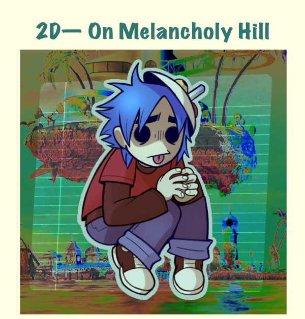 2D Melancholy Hill (Plastic Beach) Sticker