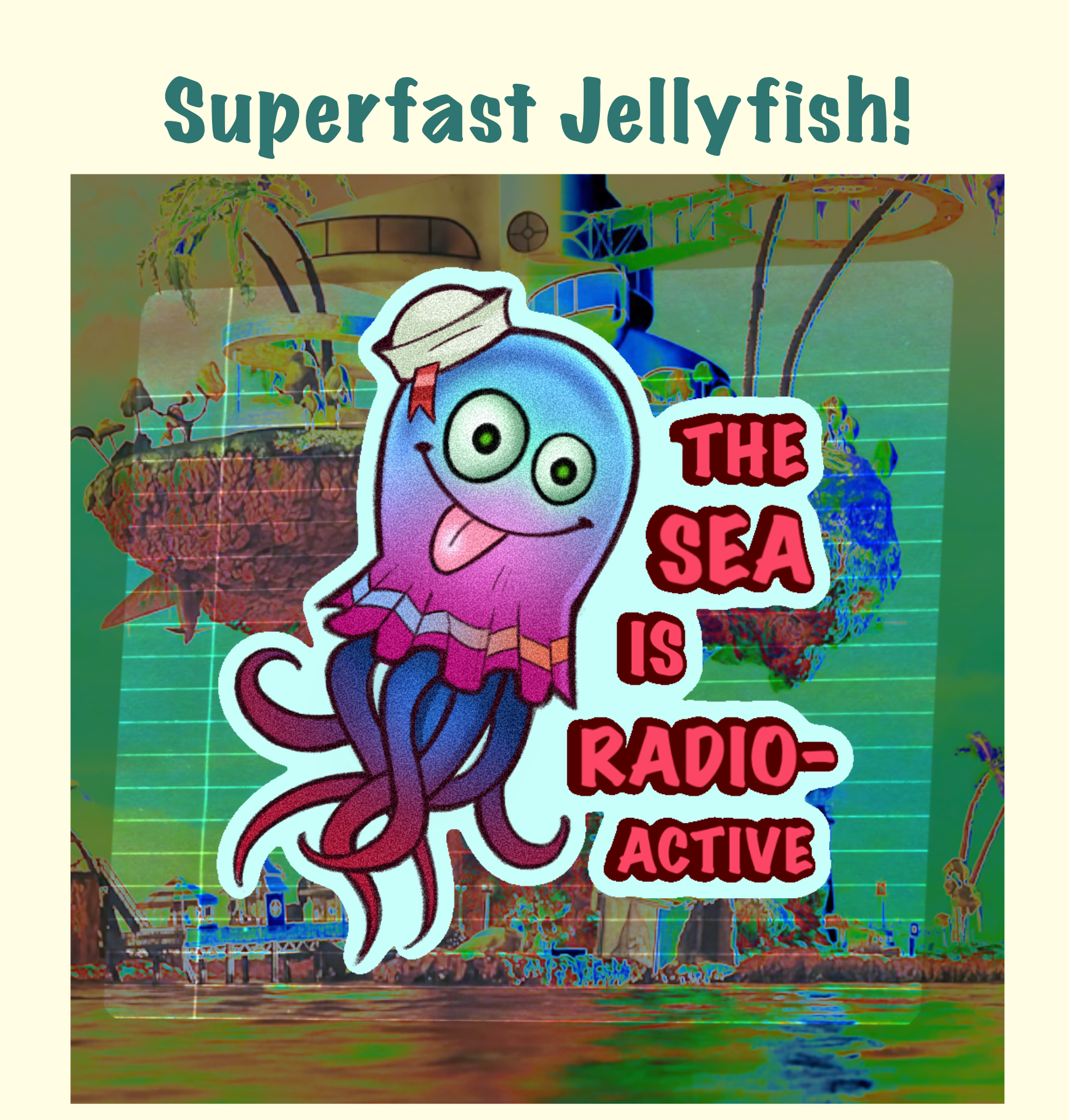 Superfast Jellyfish (Plastic Beach) Sticker
