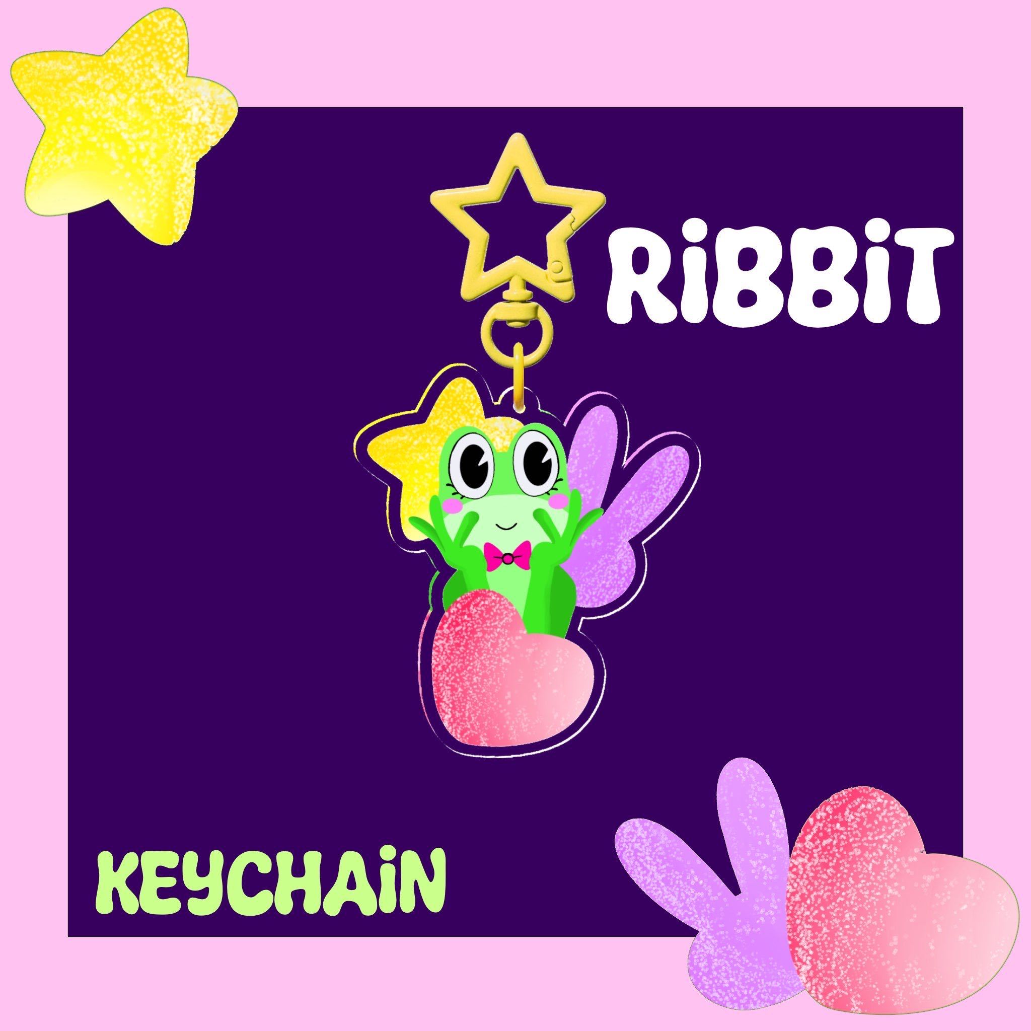 Ribbit gummy candy digital circus Clear Acrylic Keychains