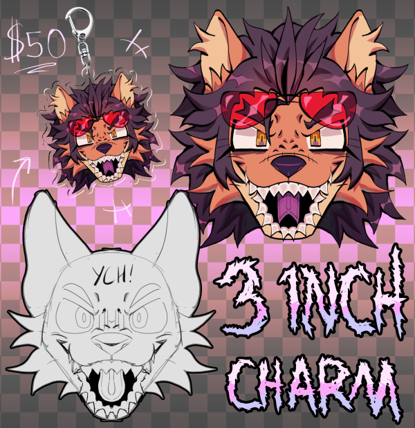 [FURRY YCH] 3" Open Evil Maw Keychain