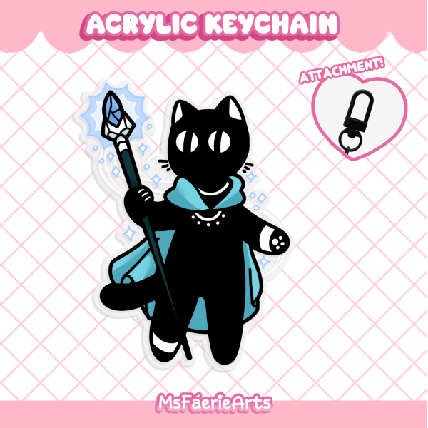 DND Kitties Sorcerer - Acrylic Keychains