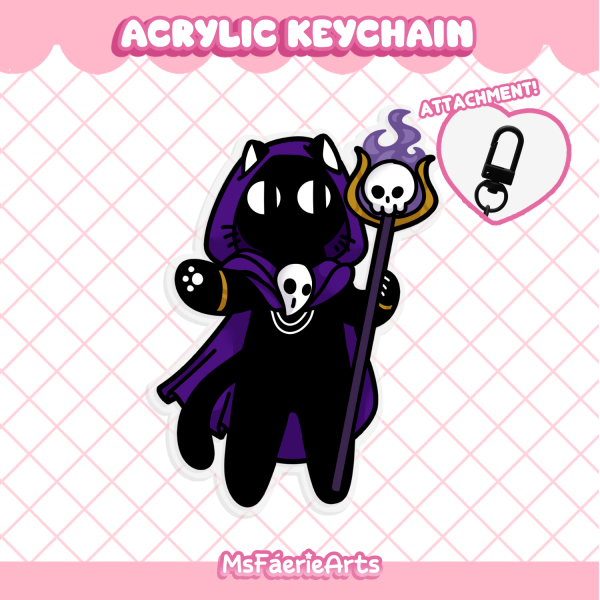 DND Kitties Warlock - Acrylic Keychains