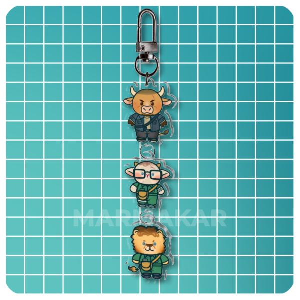 Manhunt Trio Connection Acrylic Keychain