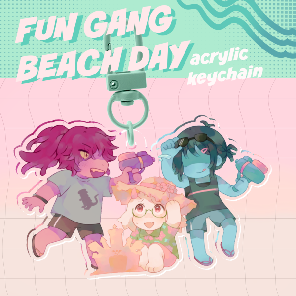Fun Gang Beach Day Keychain
