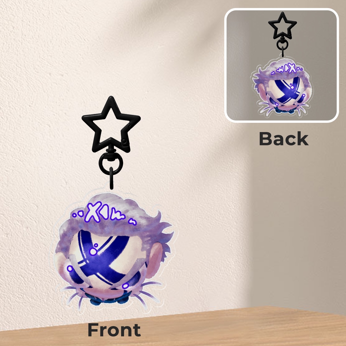 Dr.Xeno Big Aah Forehead Keychain
