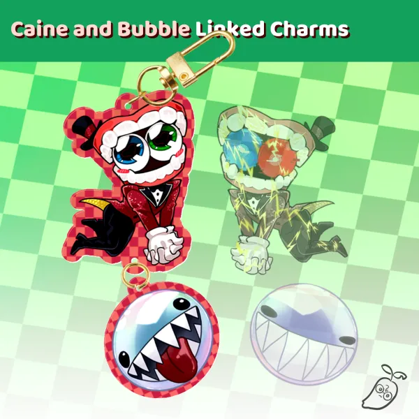 Caine & Bubble Linked Acrylic Charms