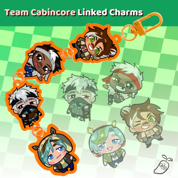 Team Cabincore Linked Acrylic Charms