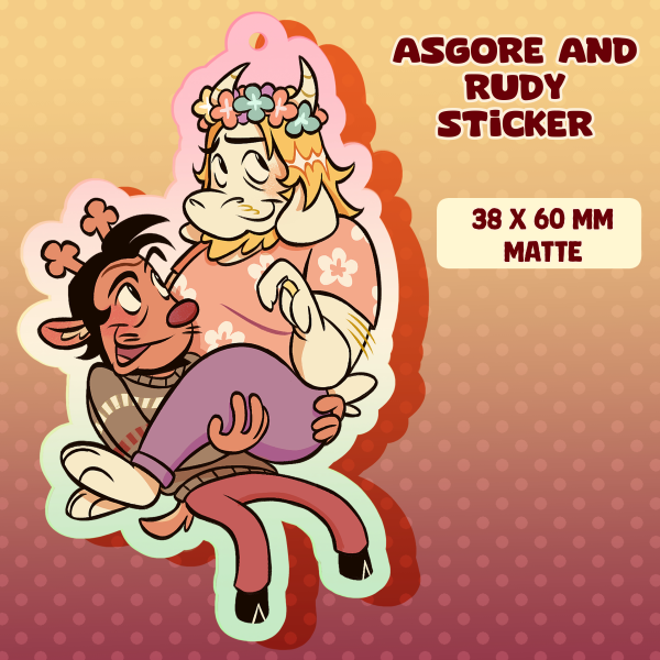 Asgore and Rudy Sticker