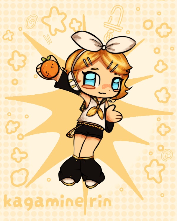 Kagamine Rin - Vocaloid keychain