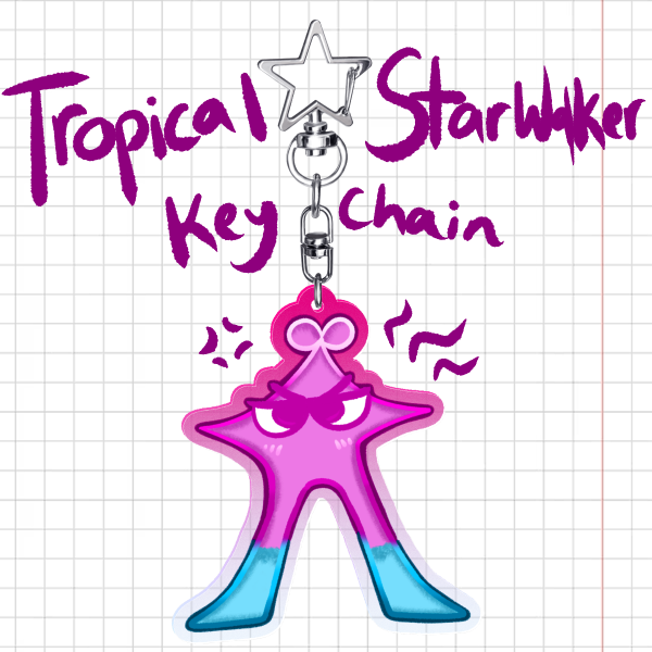 [ DELTARUNE ] Tropical Starwalker Keychain