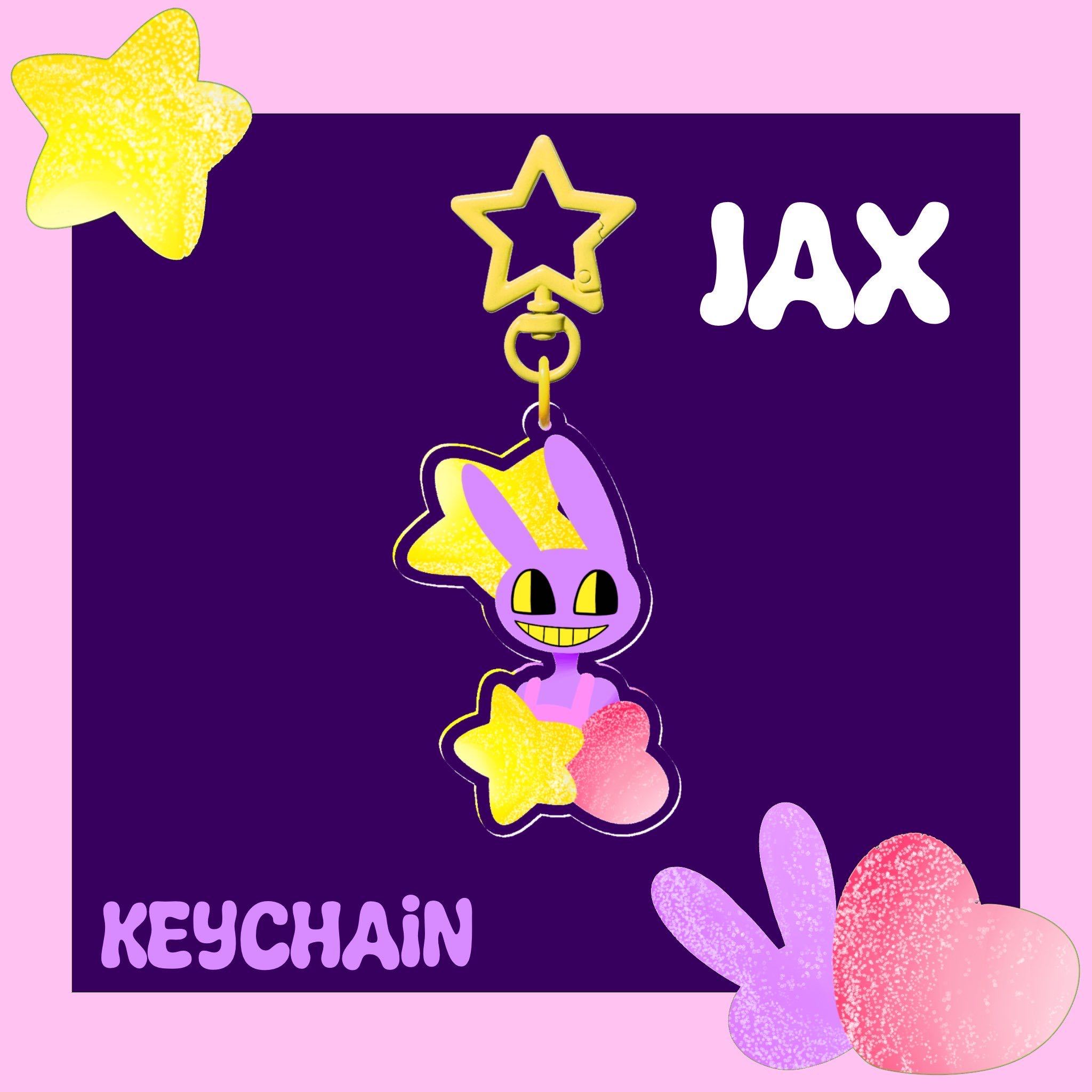 Jax gummy inspired digital circus Clear Acrylic Keychains
