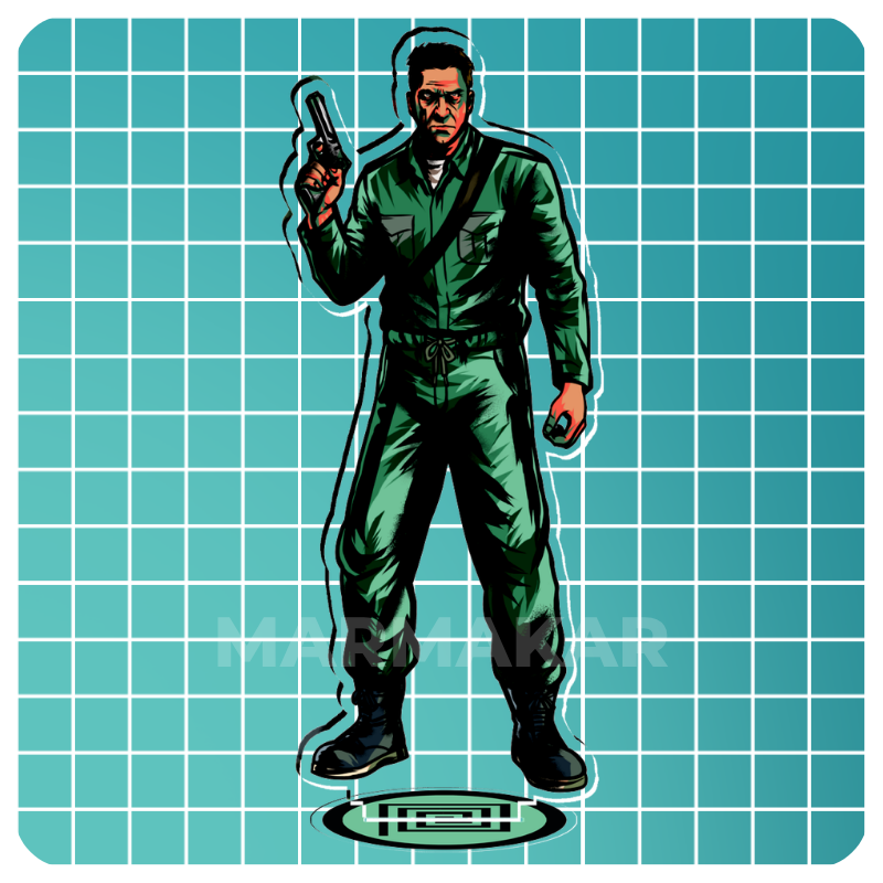 Manhunt 2 Leo Kasper Clear Acrylic Stand