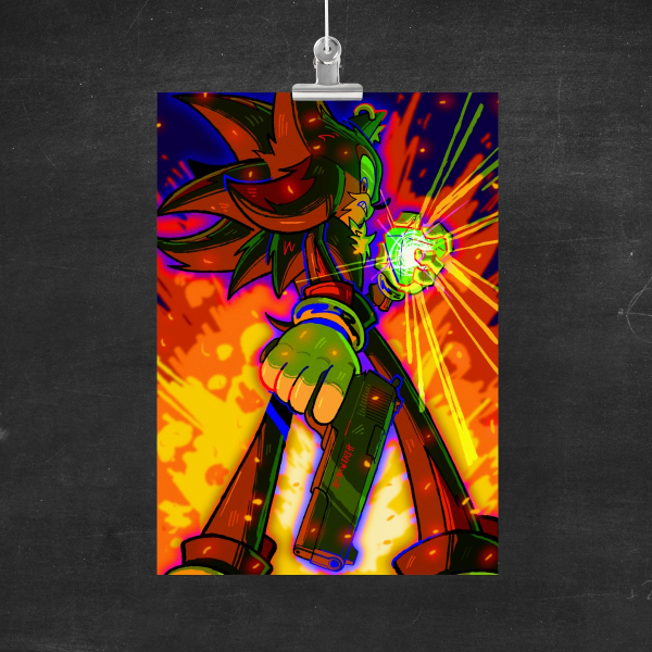 Shadow - Gun - Sonic Print A5