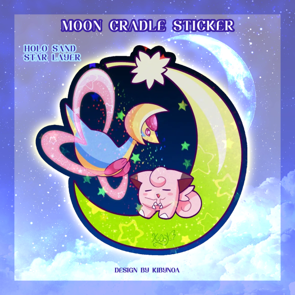 Moon Cradle Sticker
