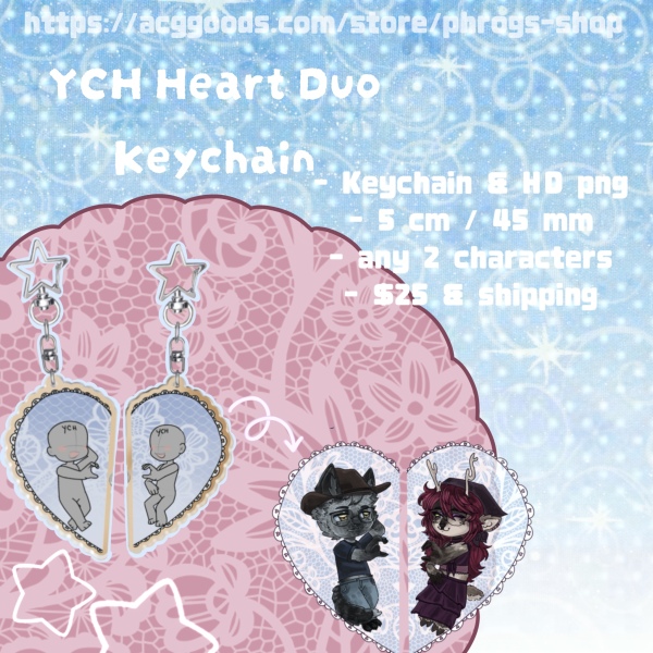 YCH Duo Heart Keychain